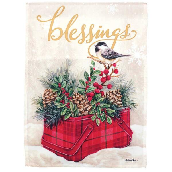 Recinto 30 x 44 in. Bird In Vintage Tin Polyester Flag - Large RE3463884